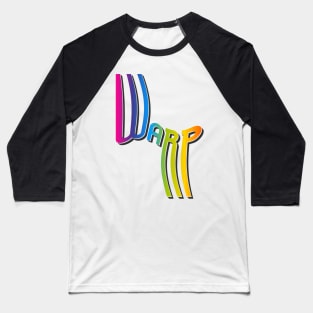 Warp Drop Shadow Typography (Full-Spectrum) Baseball T-Shirt